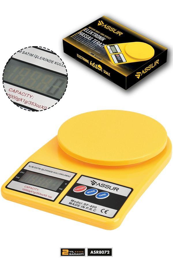 Assur Dijital Mutfak Terazisi 1 Gr 10 Kg Hassas Ölçüm Tartı Hassas Terazi - Image 1