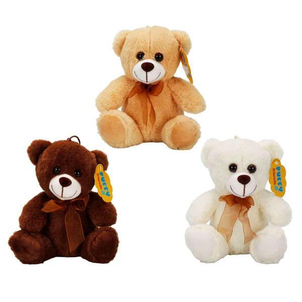 0998 SUN-JHN-PFF-SK PELUŞ AYI OTURAN KURDELELİ 21CM 2R - Image 1