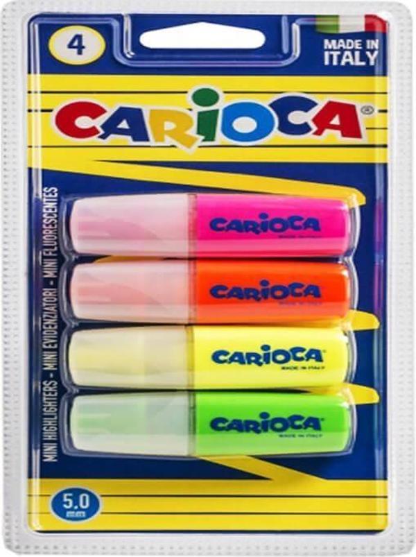 Carioca Fosforlu Renkler Mini İşaretleme Kalemi 4 Renk - Image 1