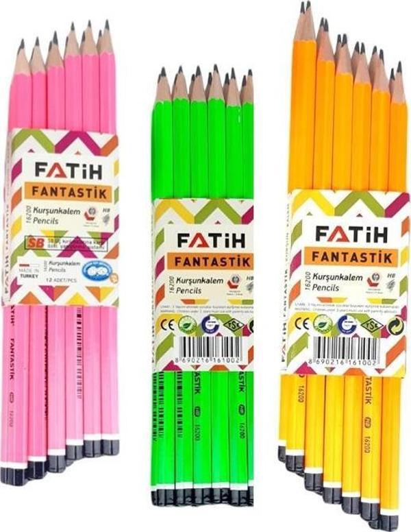 Fatih Fantastik Mercanlı Kurşun Kalem 12 Adet - Image 1