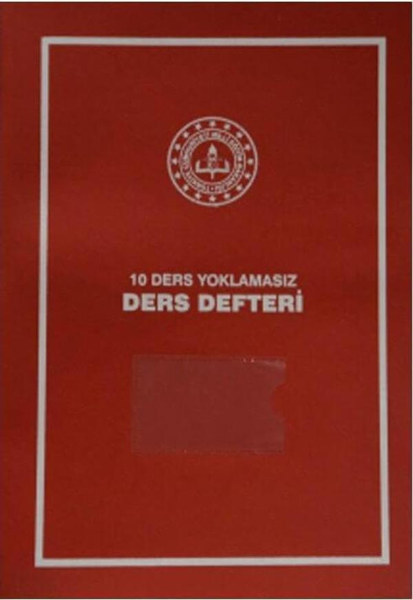 Ders Defteri 10 Dersli Yoklamasız Lise Kırmızı Plastik Kapak - Image 1