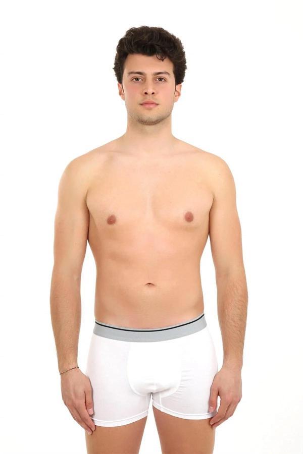 Erkek Likralı Boxer Beyaz - Image 1