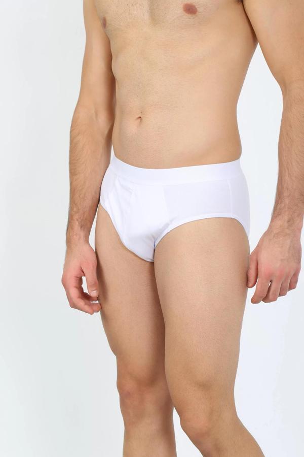 Erkek Pamuk Likralı Slip Beyaz - Image 1