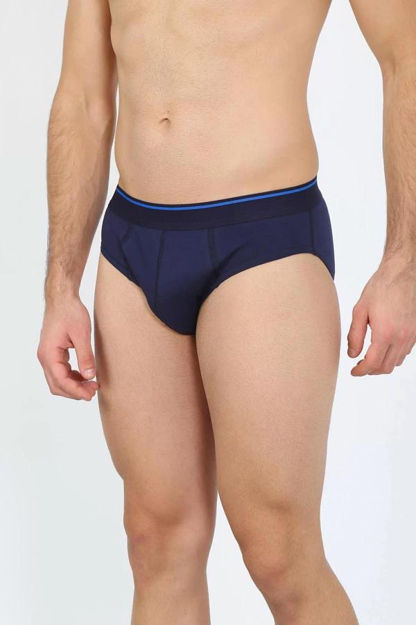 Erkek Pamuk Likralı Slip Lacivert - Image 1