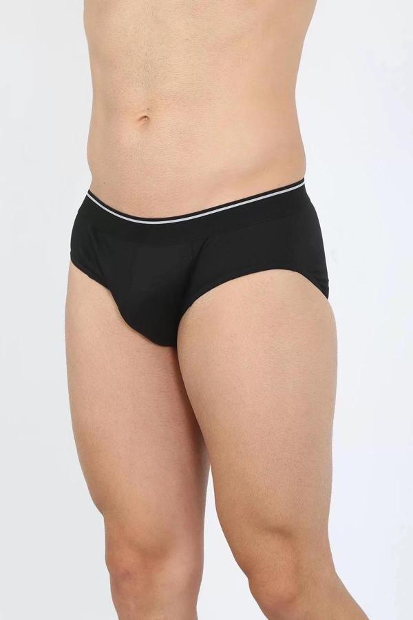 Erkek Pamuk Likralı Slip Siyah - Image 1