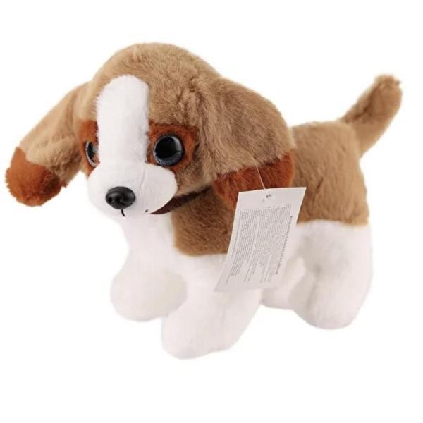 Sesli Peluş Köpek - 2309033 - Kahverengi-Beyaz - Image 1