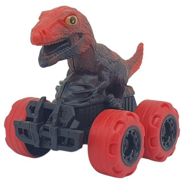 Sürtmeli Dinazor Arabalar 12 cm - H-20 - T-Rex - Kırmızı - Image 1