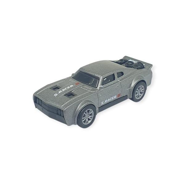 Çek Bırak Metal Küçük Arabalar 8 cm - SH40031 - Gri - Image 1