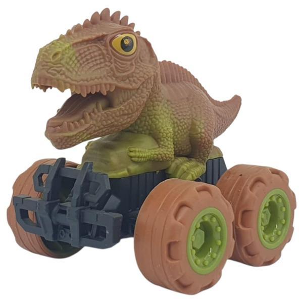 Sürtmeli Dinazor Arabalar 12 cm - H-20 - Stegosaurus -Kahverengi - Image 1