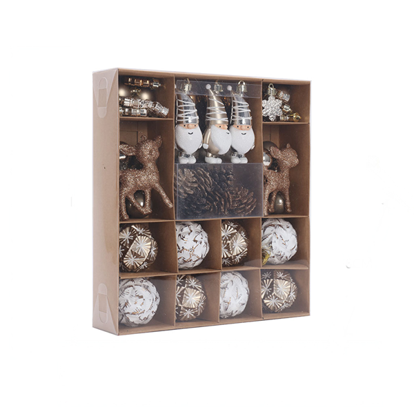 Karaca Home New Year Yılbaşı Bronze 65 Parça Ağaç Süsü Seti - Image 1