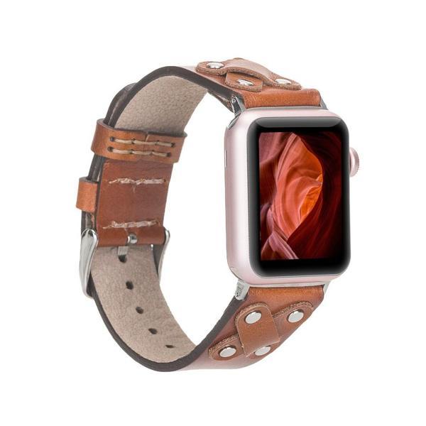 Apple Watch Uyumlu Deri Kordon Cross 42-44-45mm ST RST2E - Image 1