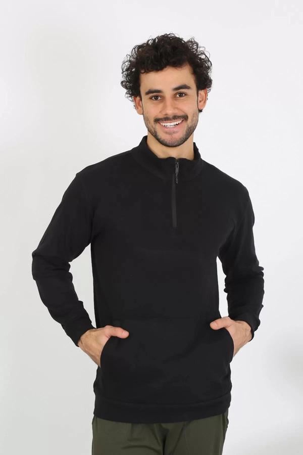 Erkek 3 İplik Penye Sweatshirt - Image 1