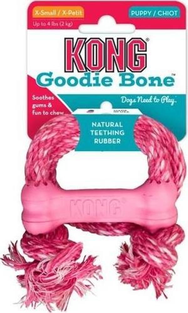 Kong Yavru Köpek İpli Diş Oyuncağı XS(Pembe Mavi) - Image 1