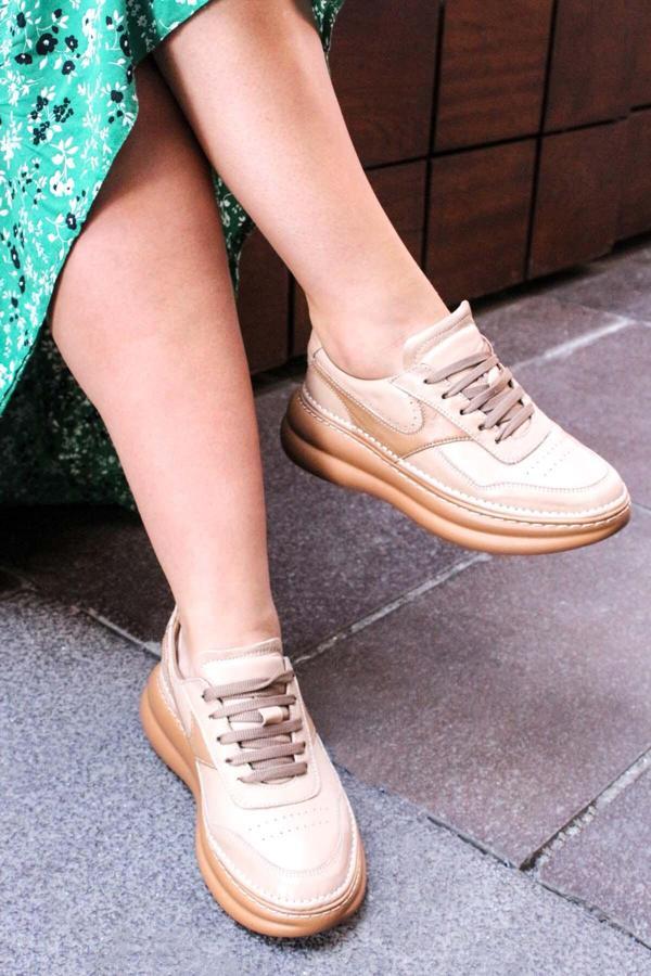 Fast Step Hakiki Deri Kadın Klasik Ayakkabı 182Za2325Yld - Image 1