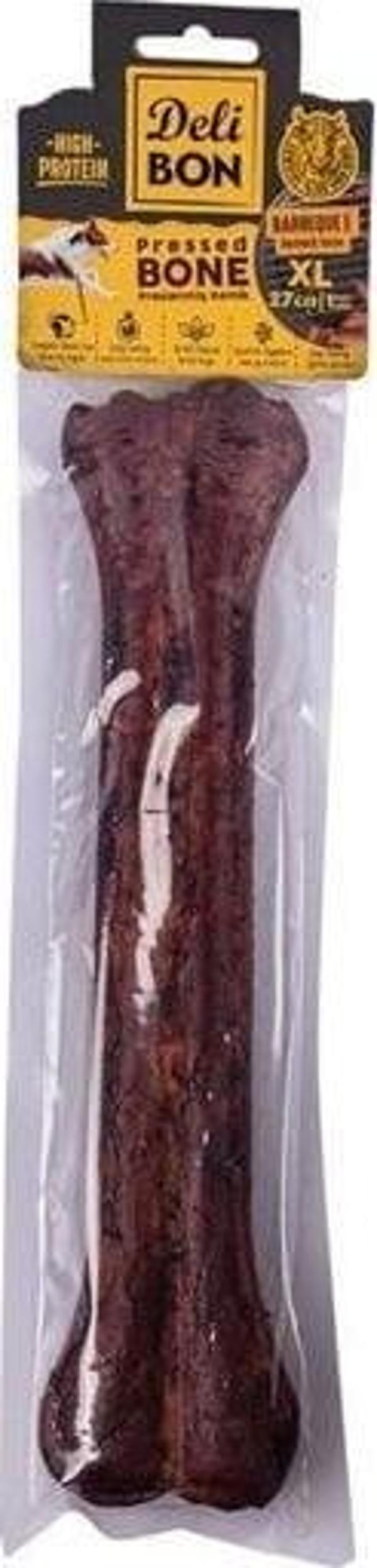 Delibon Deri Pres Barbekü Aromalı Kemik Köpek Ödülü 27 Cm 1 Adet - Image 1