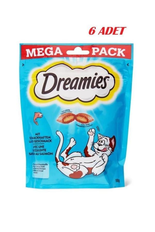 Dreamies Mega Somonlu Kedi Ödül Maması 180 Gr*6 ADET - Image 1