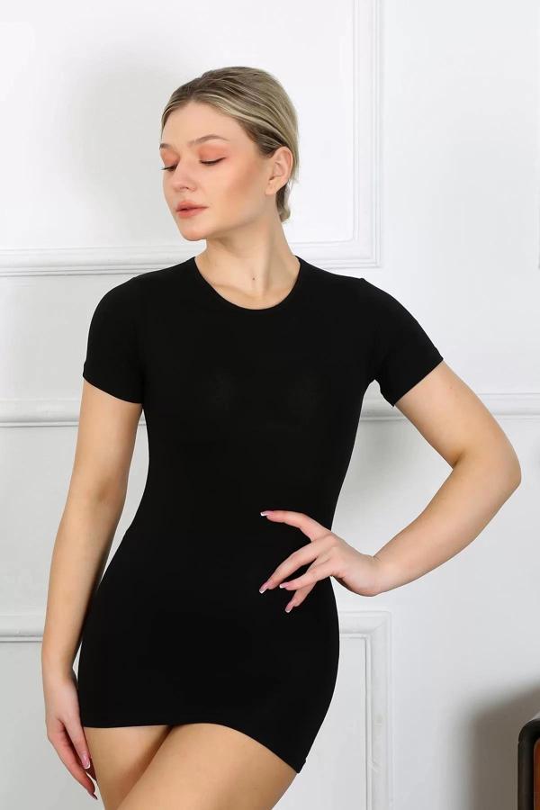 Bayan Kısa Kol Body Siyah - Image 1