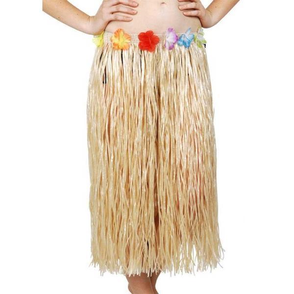 Hawaii Tarzı Hula Eteği – 60 cm Hasır Naturel Etek - Image 1