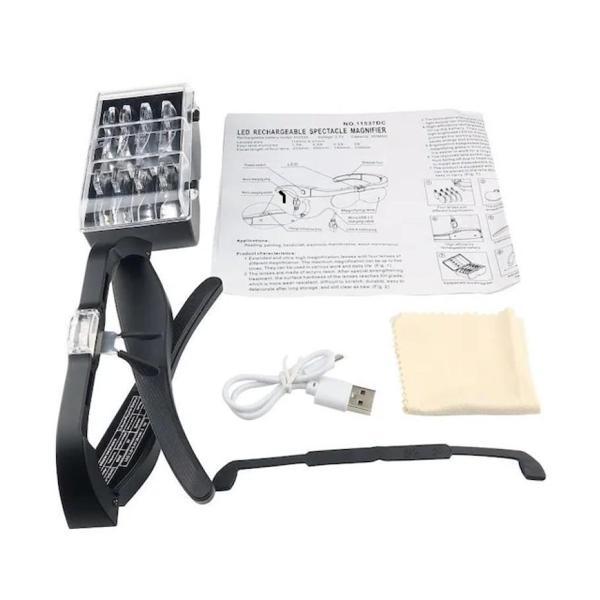 Şarjlı Gözlük Büyüteç  4 Farklı Lens -11537Dc - Image 1