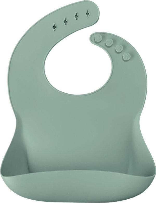 Oioi Basic Silikon Mama Önlüğü River Green - Image 1