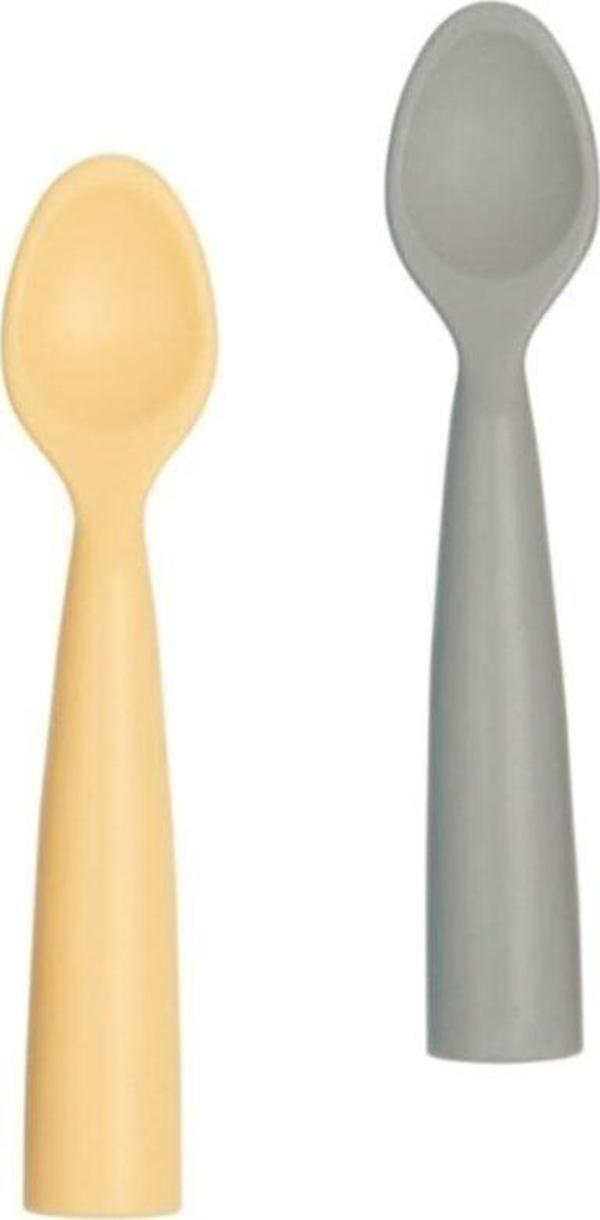 Oioi Nam Nam Mama Kaşığı 2 Li - Mellow Yellow/powder Grey - Image 1
