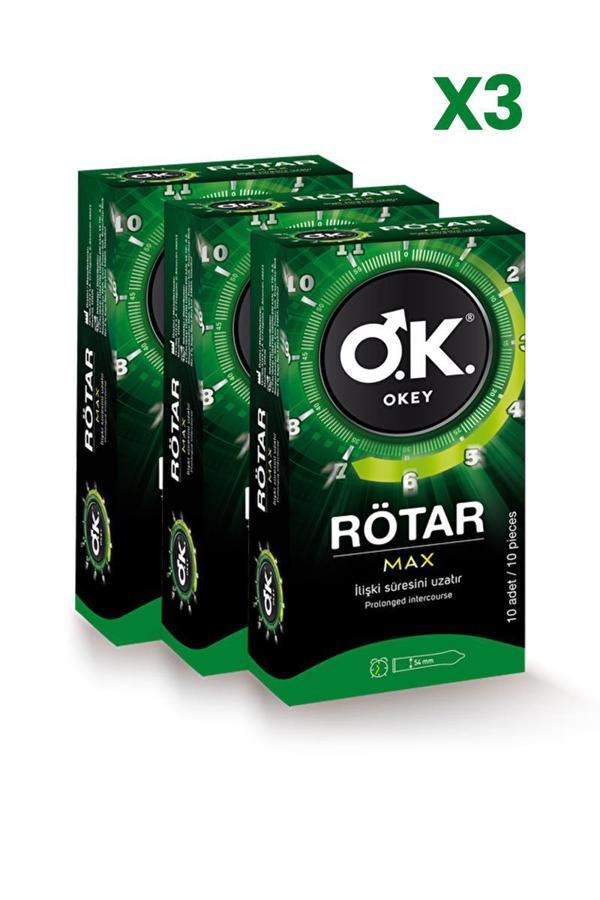 Okey Rötar Max Prezervatif 10'lu x3 Adet - Image 1