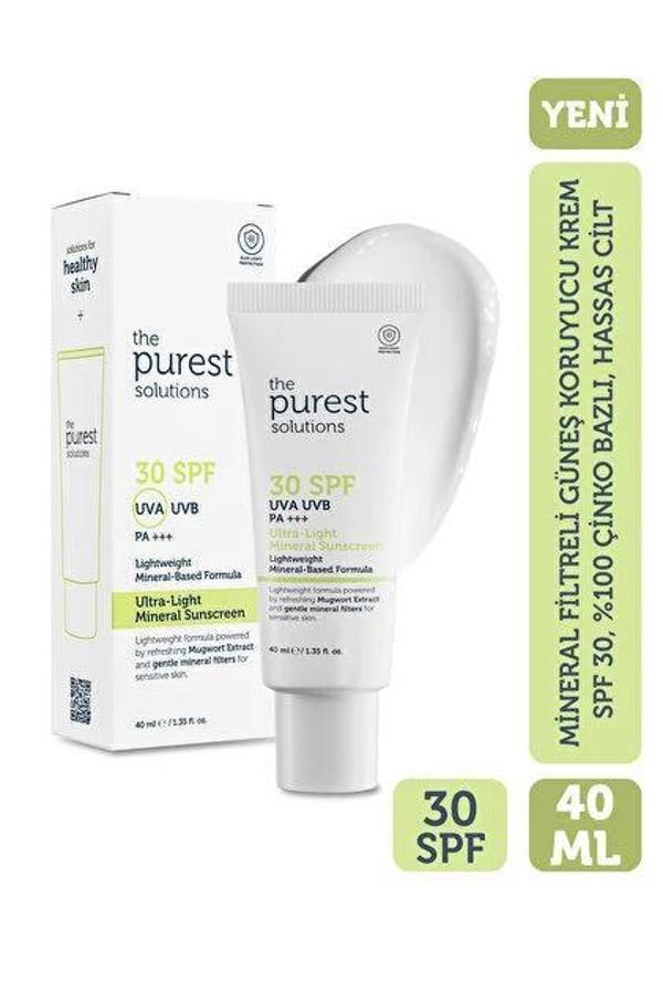 The Purest Solutions Mineral Filtreli Güneş Koruyucu Krem SPF 30 40 ml  - Image 1