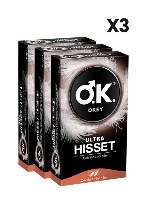 Okey Ultra Hisset Prezervatif 10'lu x3 Adet - Image 1