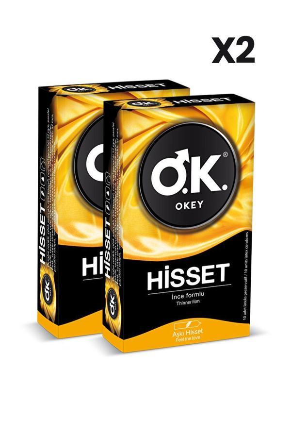 Okey Hisset Prezervatif 10'lu x2 Adet - Image 1