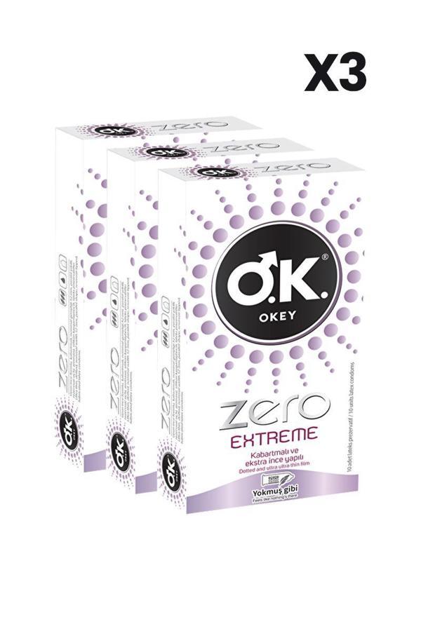 Okey Zero Extreme Prezervatif 10'lu x3 Adet - Image 1