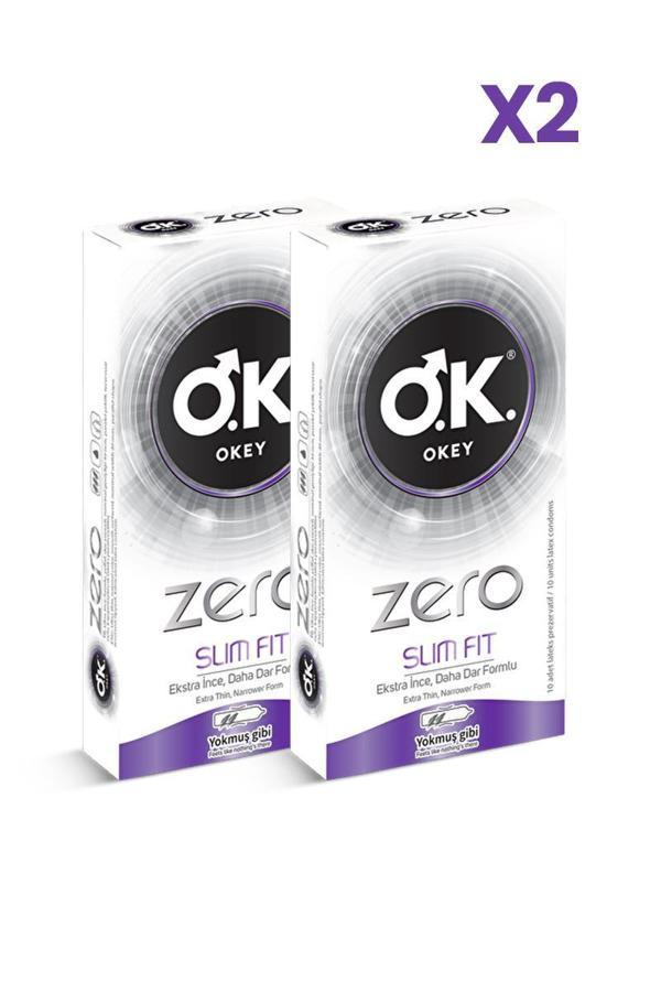 Okey Zero Slim Fit Prezervatif 10'lu x2 Adet - Image 1