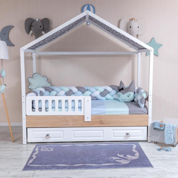 4LÜ ÖRGÜ PASTEL MAVİ MONTESORİ NEVRESİM TAKIMI - Image 1