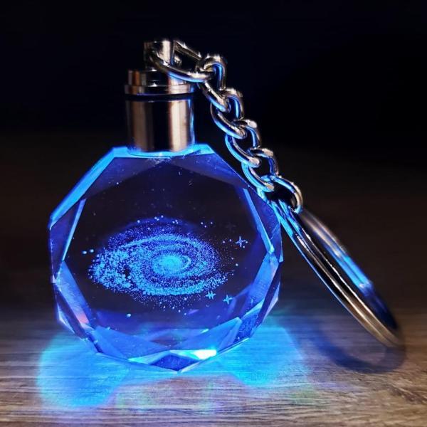 Galaxy Gezegen Tasarım Işıklı Anahtarlık - Image 1