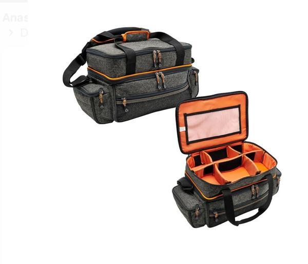 DAIWA BALIKÇI ÇANTASI GRİ TURUNCU 60*30*30 - Image 1