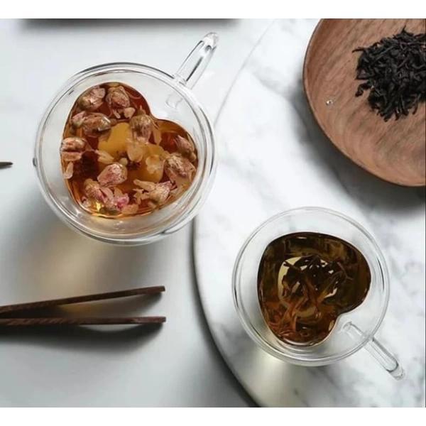 Kalp Şeklinde Cam Bardak - Image 1