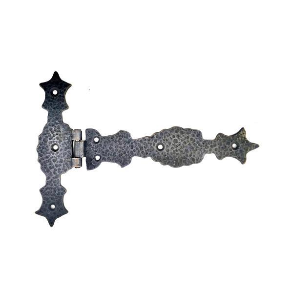 Antika Tarz Dekoratif Pirinç Kuyruklu Zambak Menteşe - 175x248 Mm, Oksit - Image 1