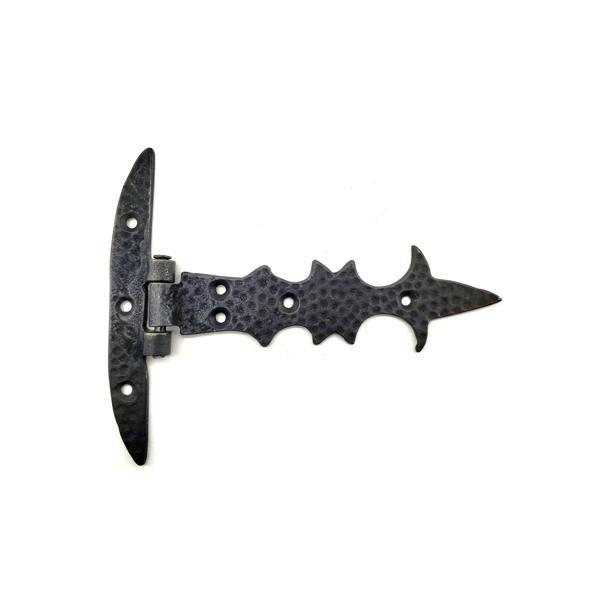 Antika Tarz Dekoratif Pirinç Kuyruklu Lale Menteşe - Dar Kasa, Oksit - Image 1