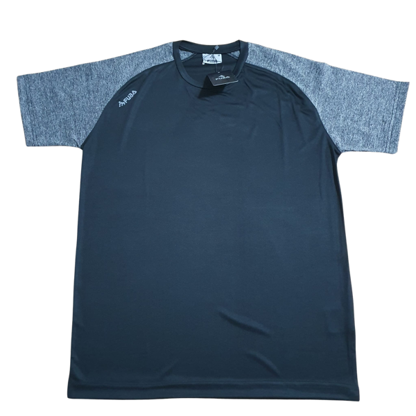 Fuba Erkek Sıfır Yaka Tişört İnt Siyah - Image 1