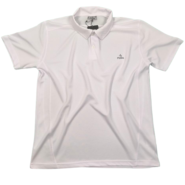 Fuba Erkek Mesh Yakalı Beyaz Tişört - Image 1