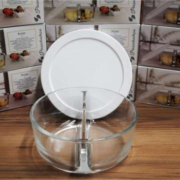 Paşabahçe Polar 2 Bölmeli Saklama Kabı Beyaz Kapaklı 530683 Fma504752 - Image 1