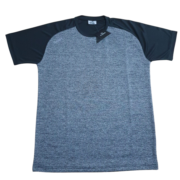 Fuba Erkek Sıfır Yaka Tişört İnt Gri - Image 1