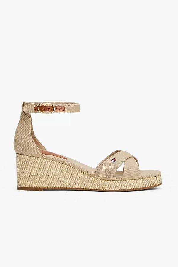 Tommy Hilfiger FLAG CRISS-CROS MID WEDGE ESPAD Kadın  Sandalet FW0FW08481ACC - Image 1