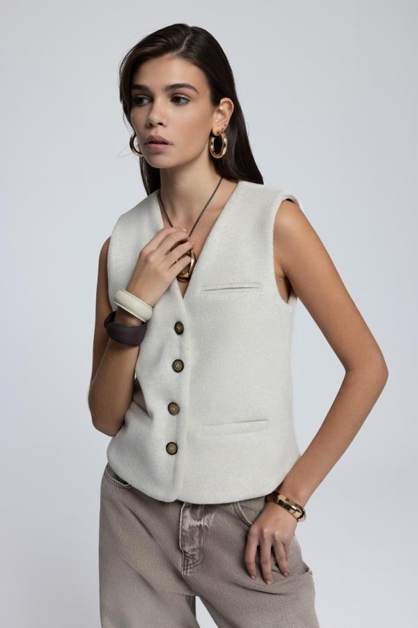 Pace Bej Kısa Yelek - Image 1