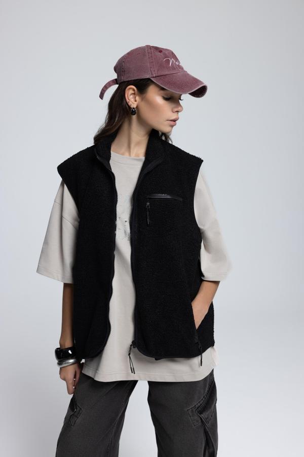 Alberg Siyah Salaş Teddy Yelek - Image 1