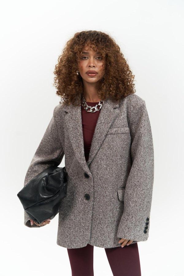 Enzo Kahve Blazer Ceket - Image 1