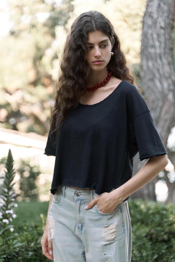 Ripley Yarım Kol Siyah T-Shirt - Image 1