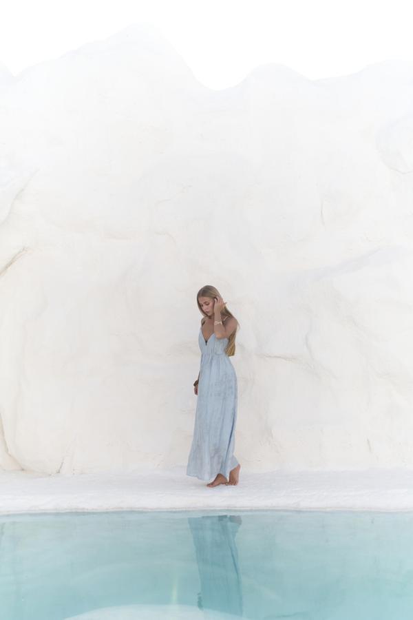 Aden Boncuk Detay Mavi Elbise  - Image 1