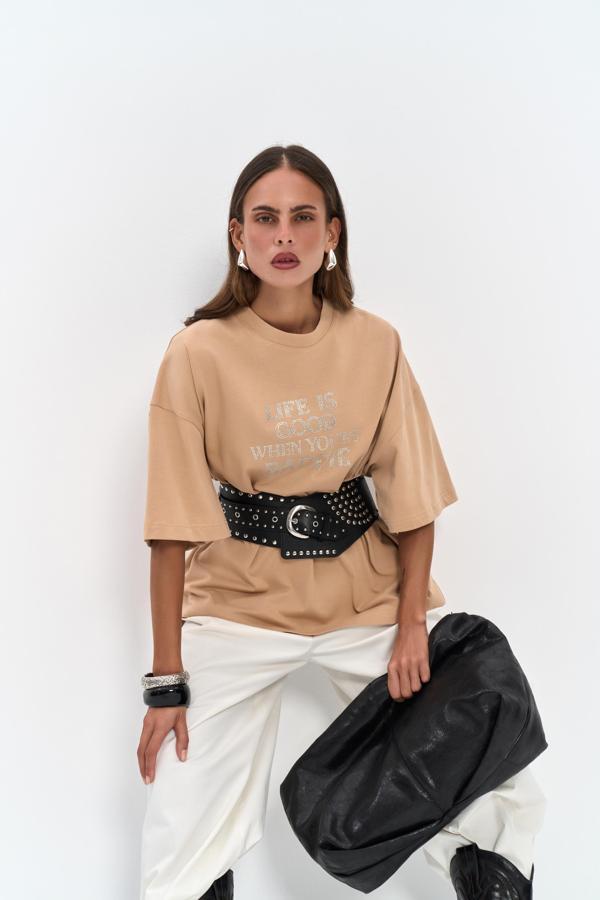 Baddie Oversize Vizon T-Shirt - Image 1