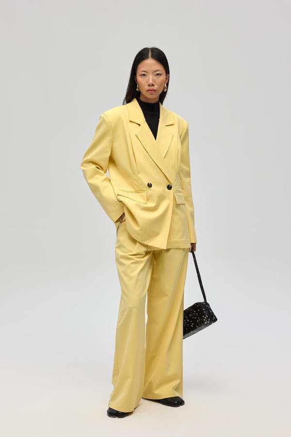Solvei Pile Detay Sarı Blazer - Image 1