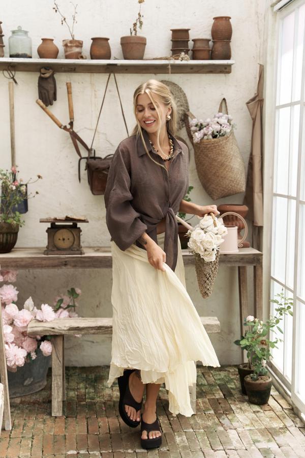 Assa Pileli Sarı Etek  - Image 1